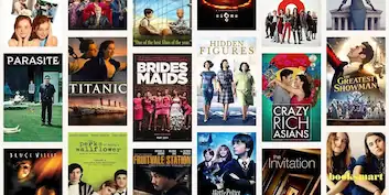 A collage of various movie posters representing the film industry dataset